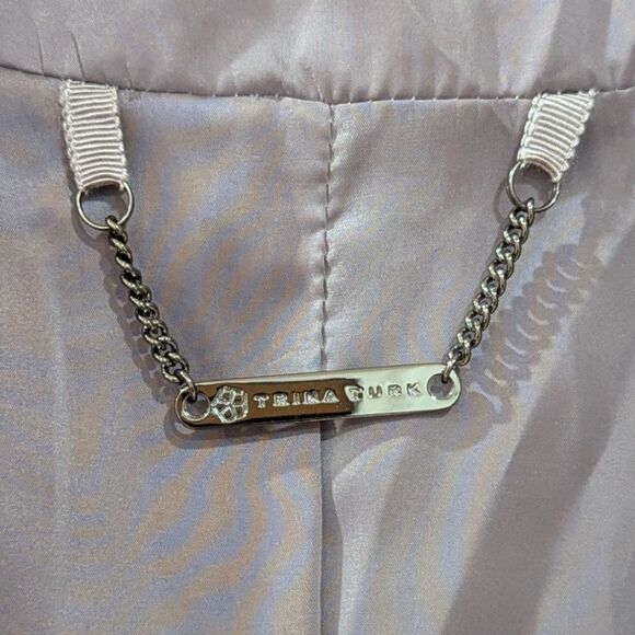 Trina Turk Gray Women's 10 Collarless Blazer NWT - Picture 8 of 10